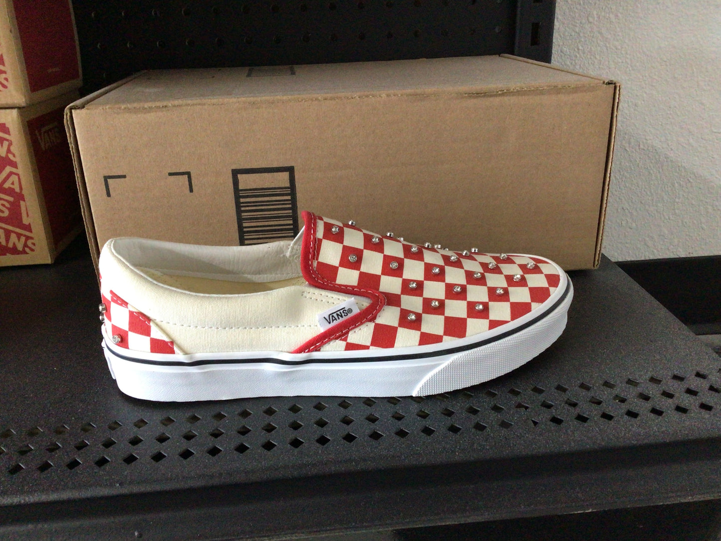 Vans Classic Slip-On Checkerboard Rhinestone