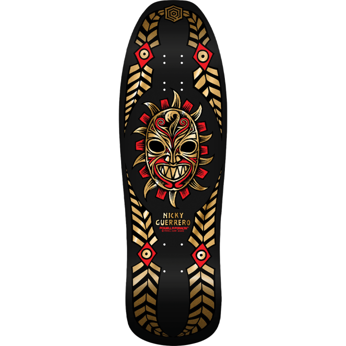 Powell- Peralta GUERRERO MASK 07 DECK-10x31.75 BLK/GOLD