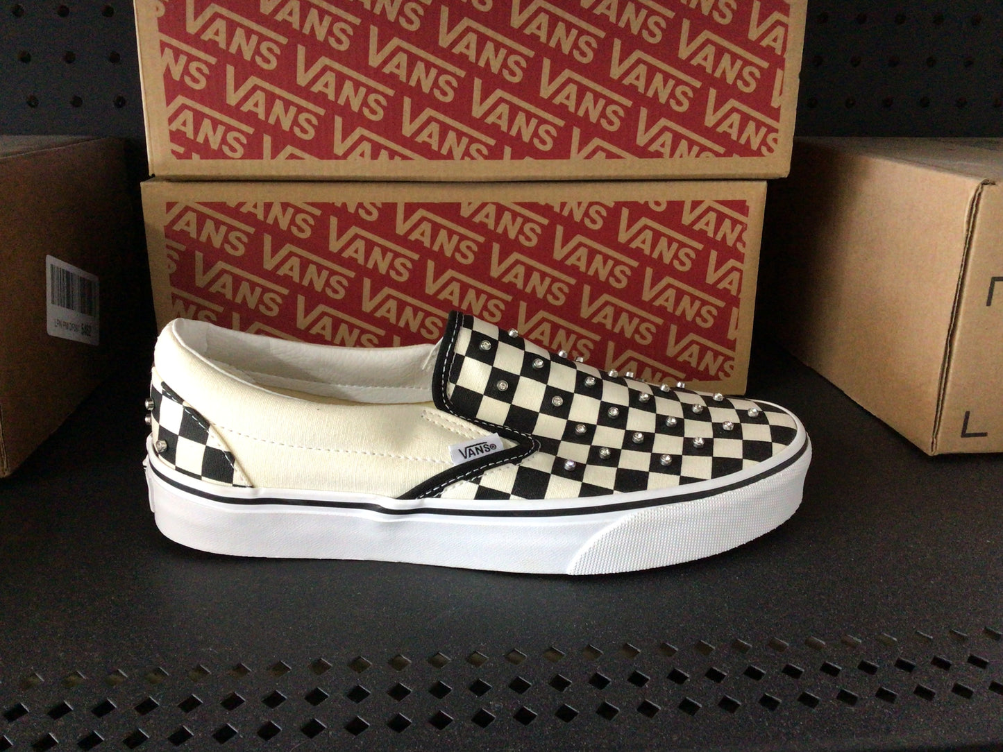 Vans Classic Slip-On Checkerboard Rhinestone
