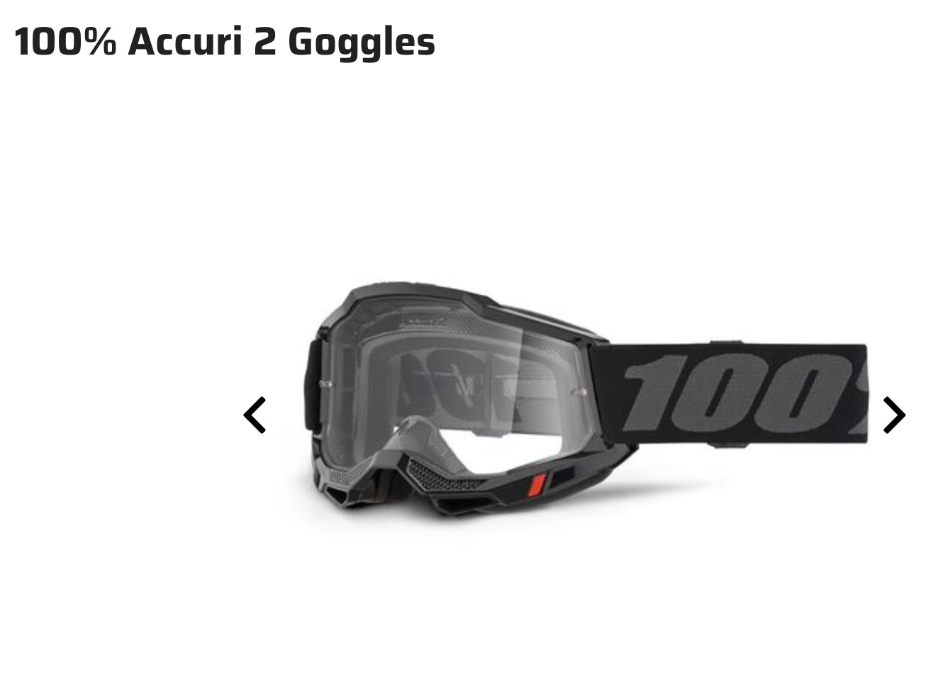 100% Accuri 2 Goggles