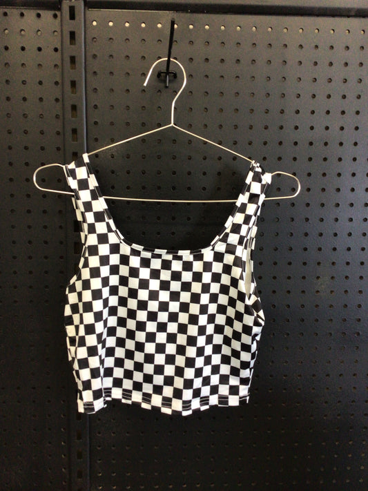 Women’s Checkered Crop Tank