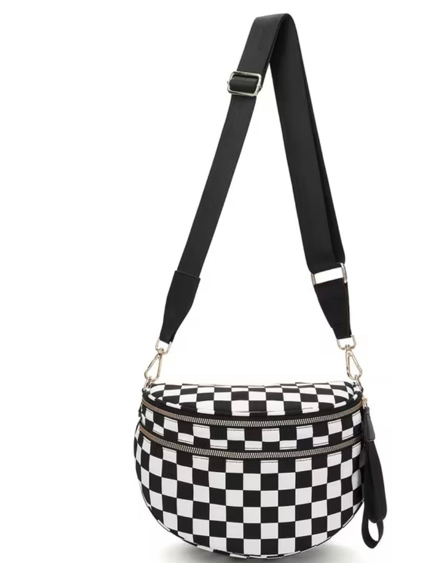 Checker Crossbody Bum Bag