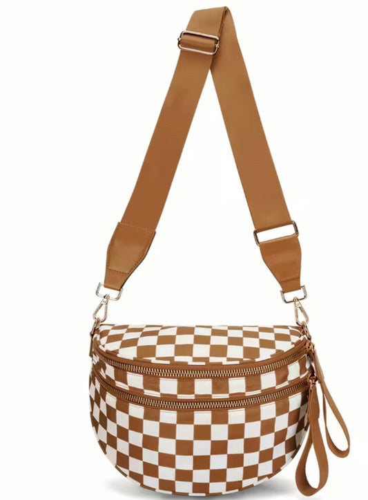 Checker Crossbody Bum Bag